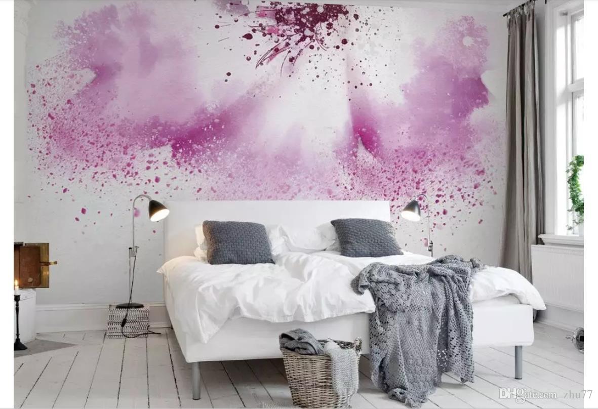Bedroom Wall Mural Watercolor - HD Wallpaper 