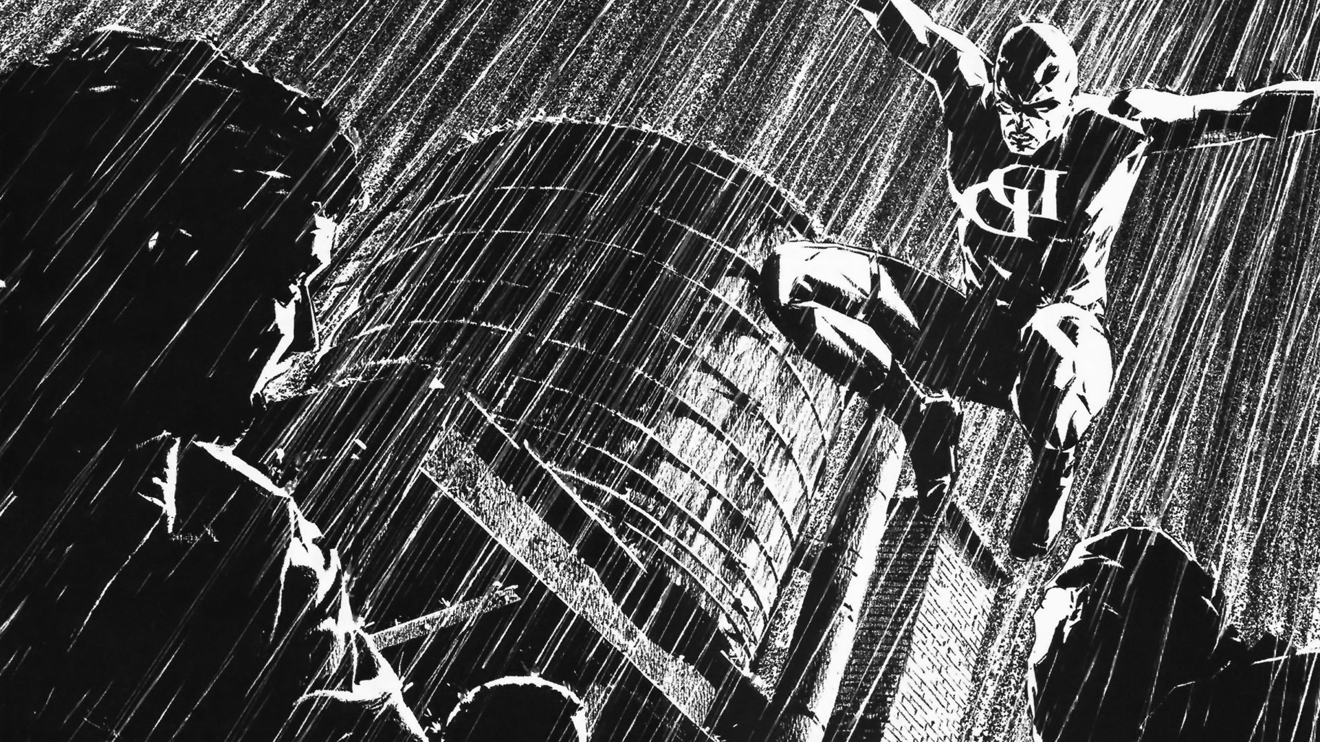 Daredevil Comic Wallpaper Black - HD Wallpaper 