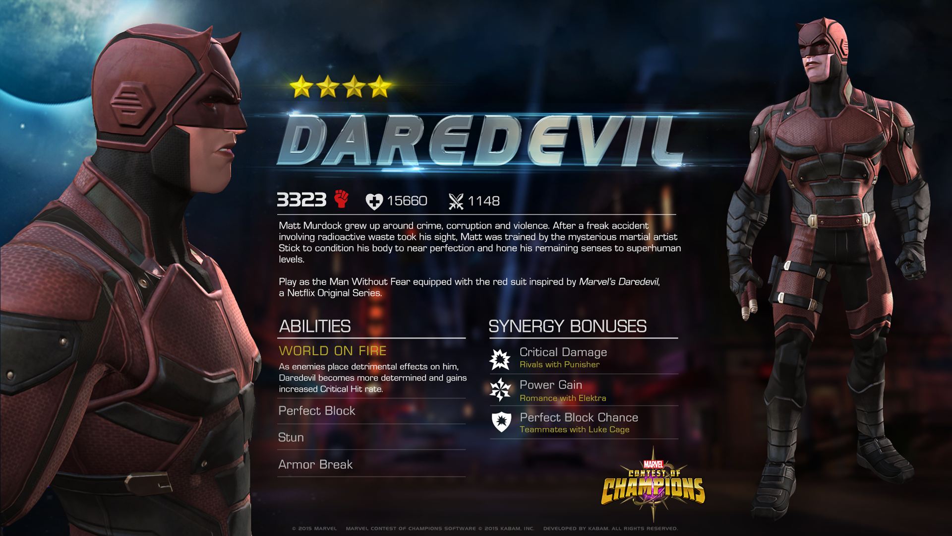 Marvel Contest Of Champions Cartoons Daredevil - HD Wallpaper 