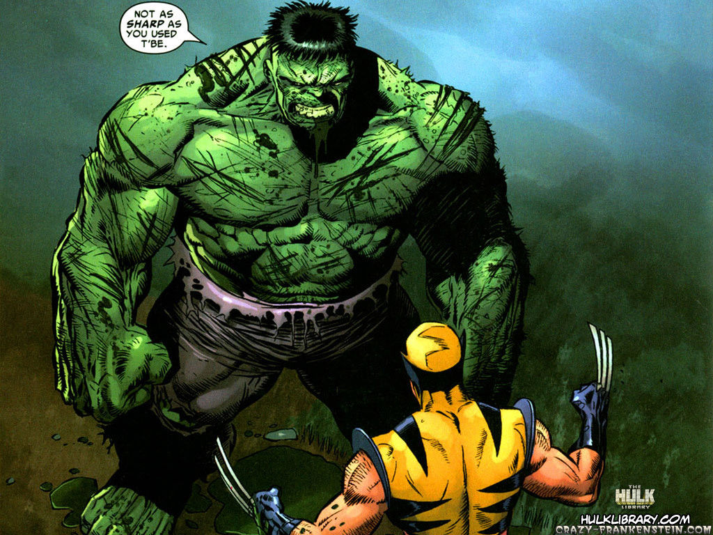 Hulk Vs Wolverine Hq - HD Wallpaper 