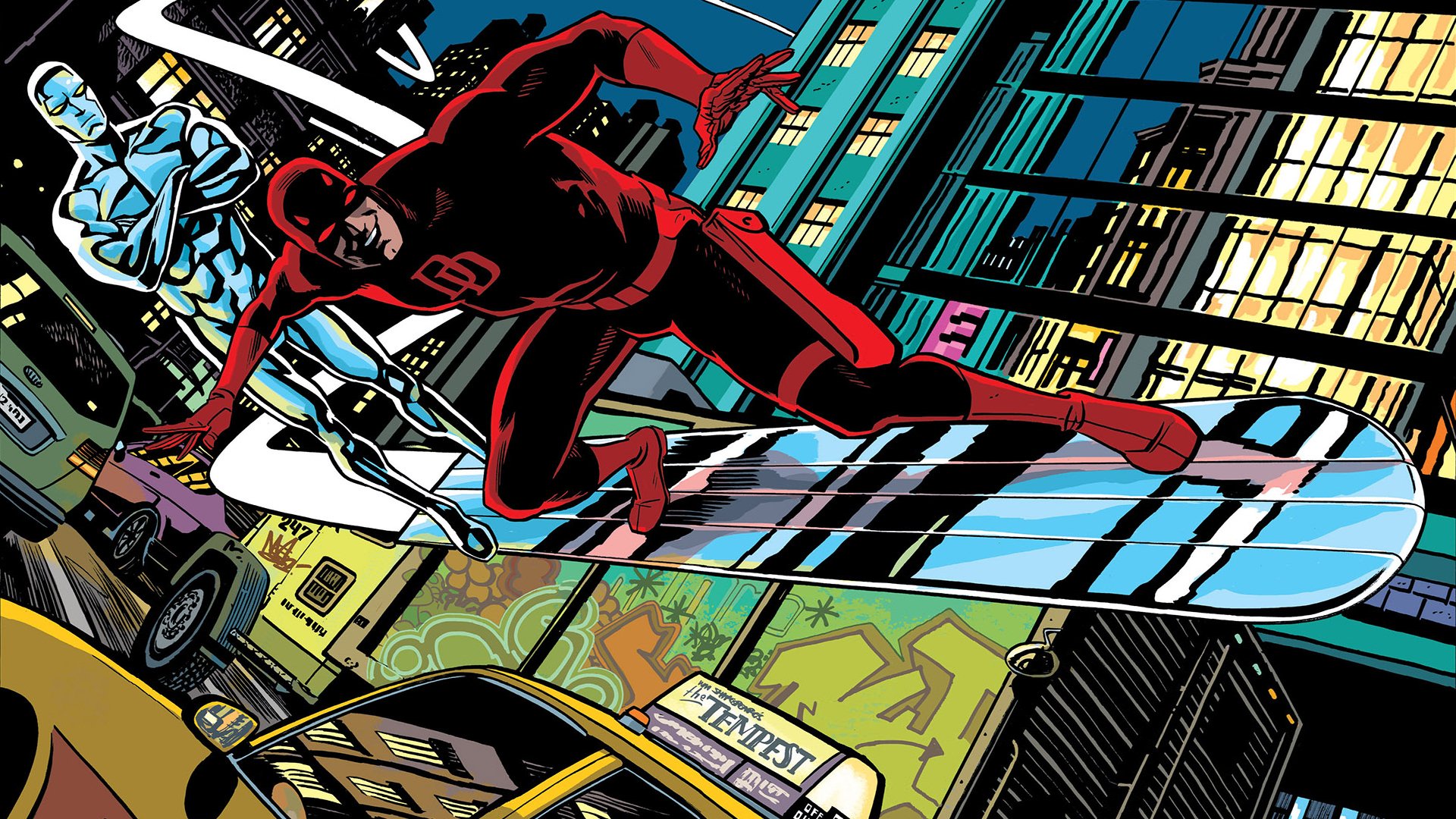 Mark Waid Daredevil And Silver Surfer - HD Wallpaper 