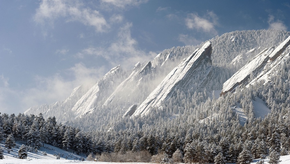 Snow, Forest, Winter, Rock, Mountains Desktop Background - Mountains Forest Snow - HD Wallpaper 