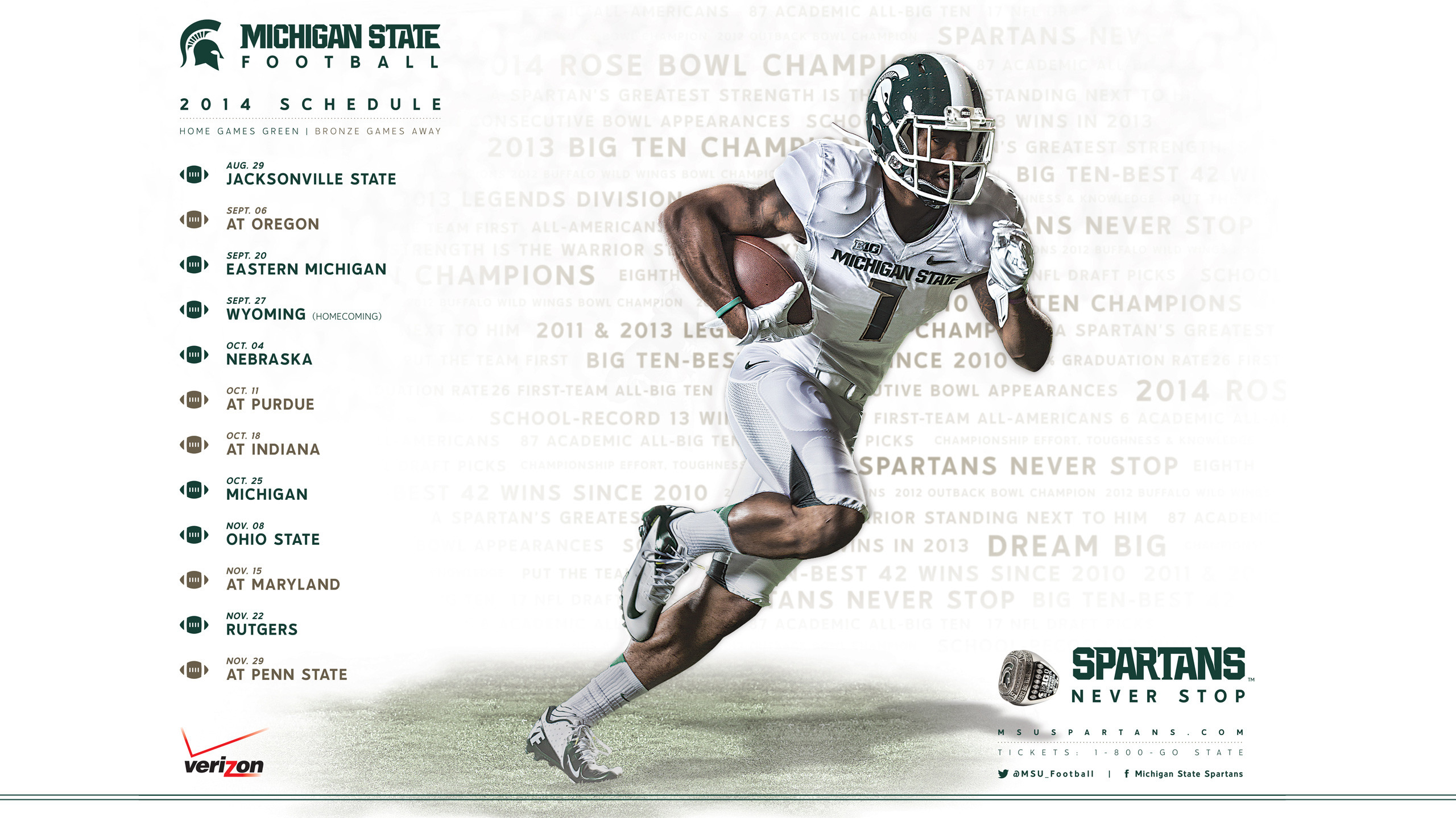 College Football Browser Themes & Desktop Wallpapers - Michigan State Football Background 2019 - HD Wallpaper 