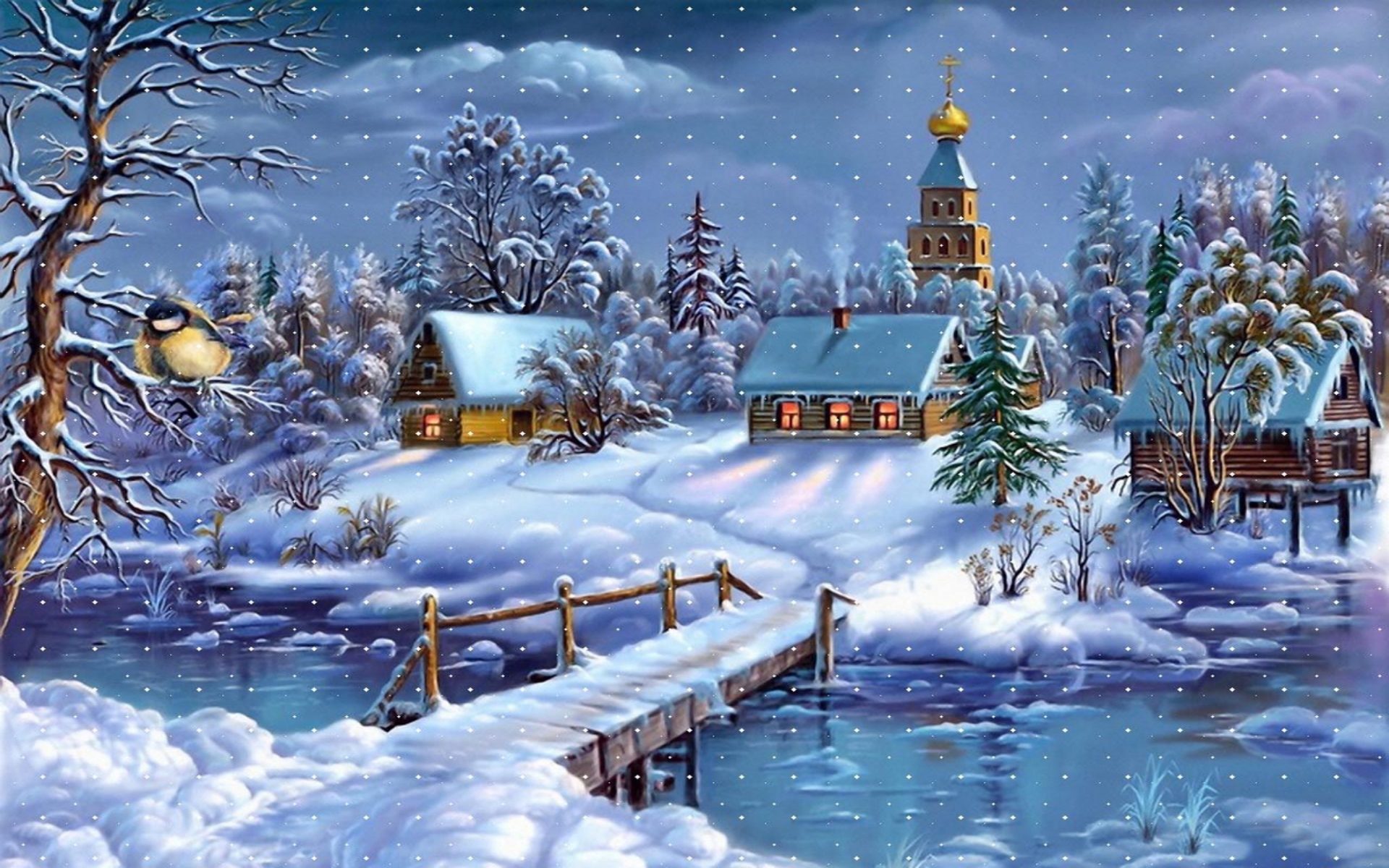 Animated Picture Of Winter - HD Wallpaper 