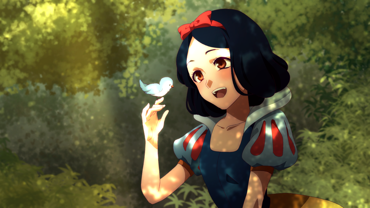 Disney Snow White Anime - HD Wallpaper 