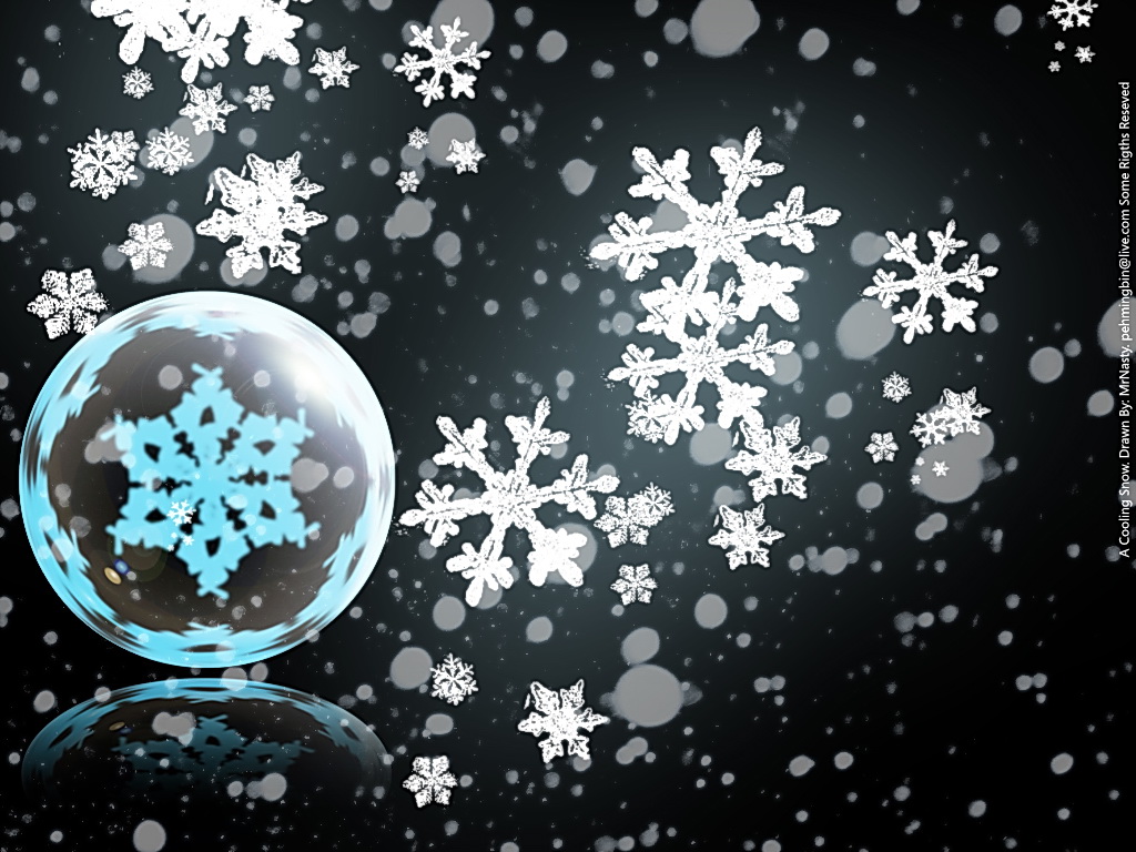 Snowflakes Backgrounds Wallpaper - Snowflakes Anime - HD Wallpaper 