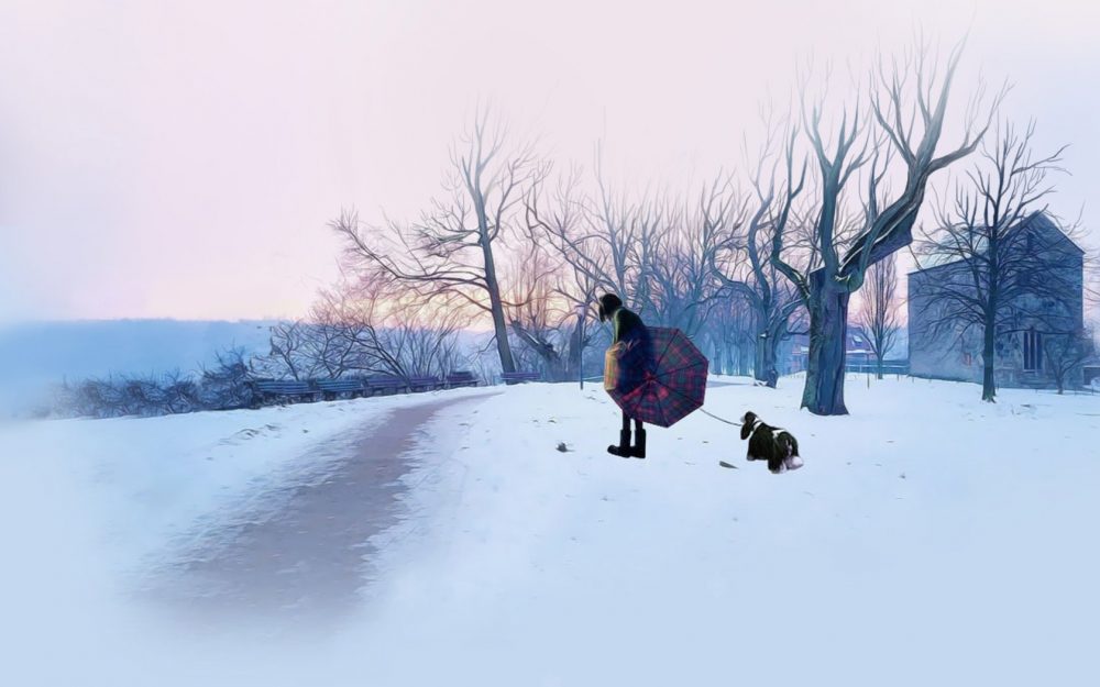 Snow Desktop Wallpaper - HD Wallpaper 