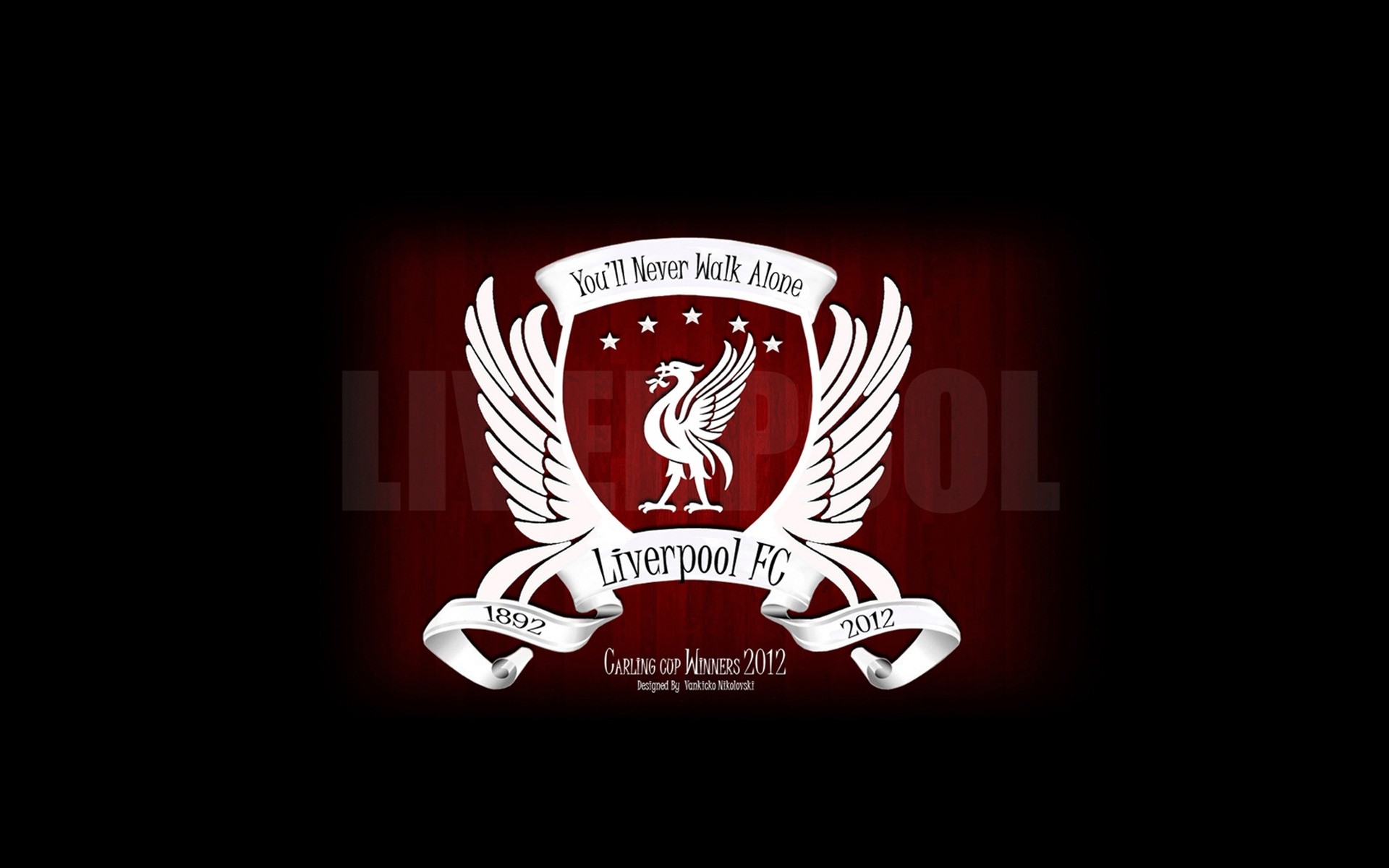 Football Vector Design Illustration Desktop Retro Silhouette - Logo Wallpaper Liverpool Fc - HD Wallpaper 