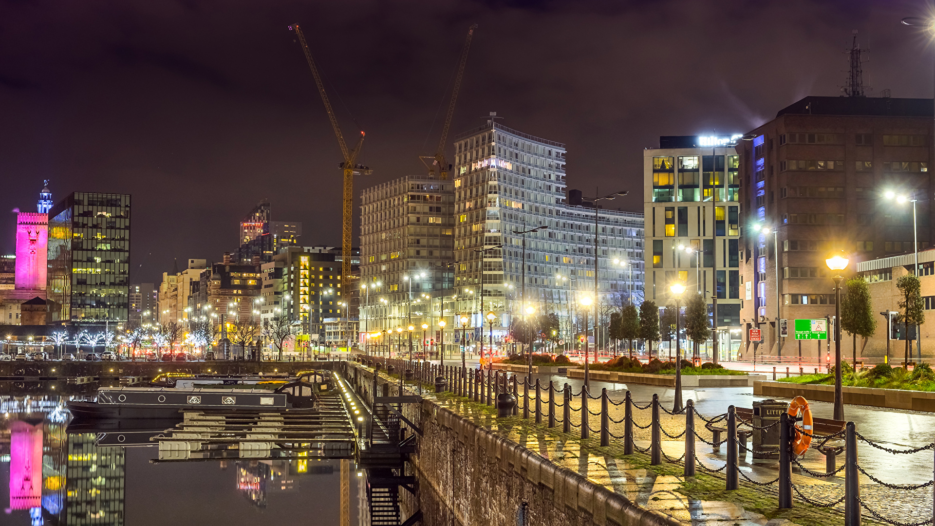 Liverpool City Night - HD Wallpaper 