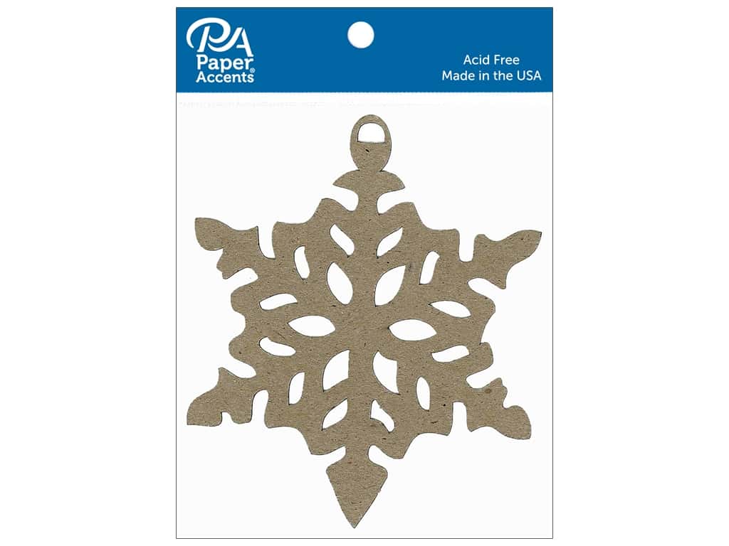 Paper Accents Chipboard Shape Ornament Snowflake 6 - Badge - HD Wallpaper 