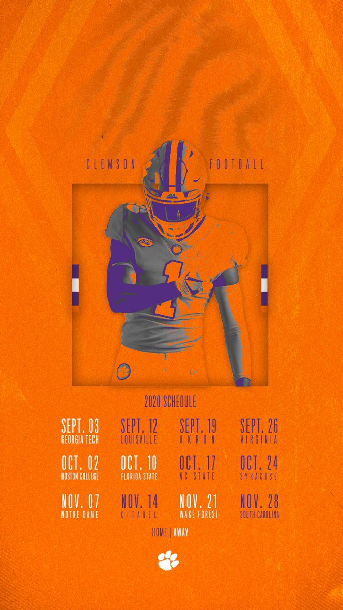 Clemson Tigers Football Schedule 2020 - HD Wallpaper 