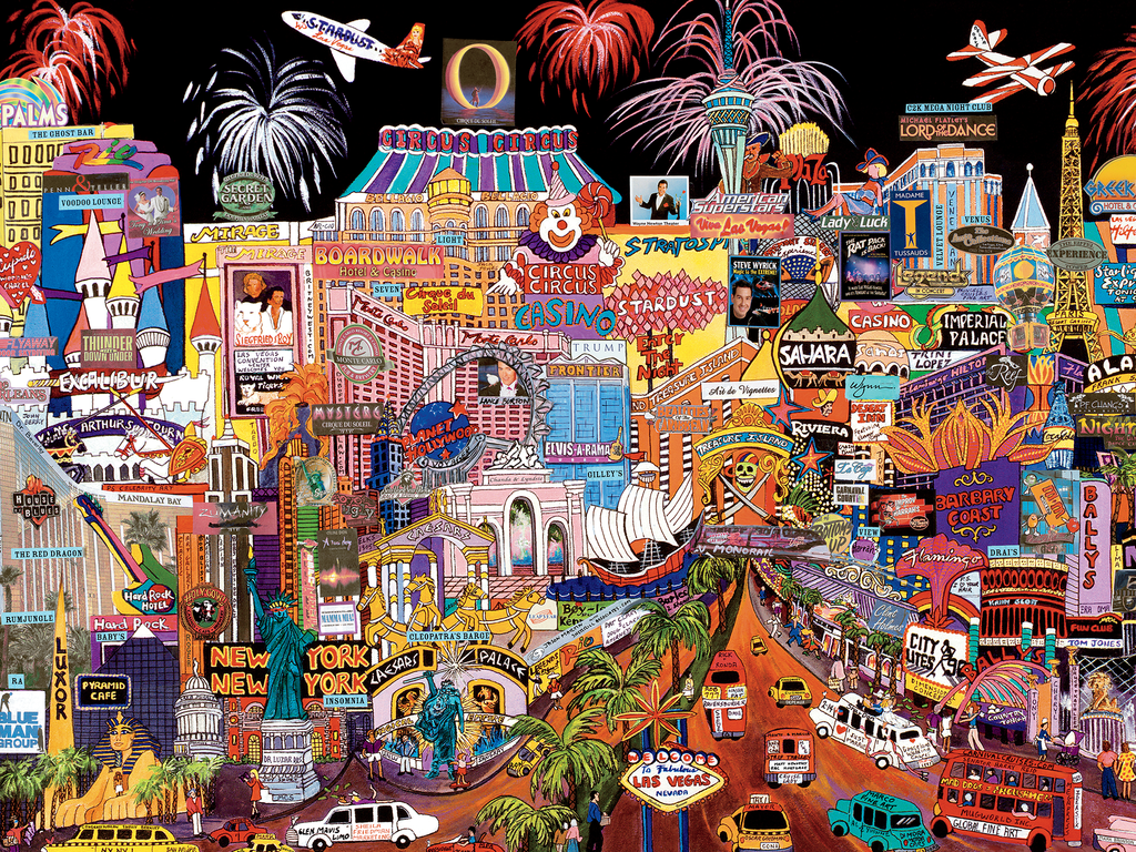 Las Vegas City Lights Puzzle - HD Wallpaper 