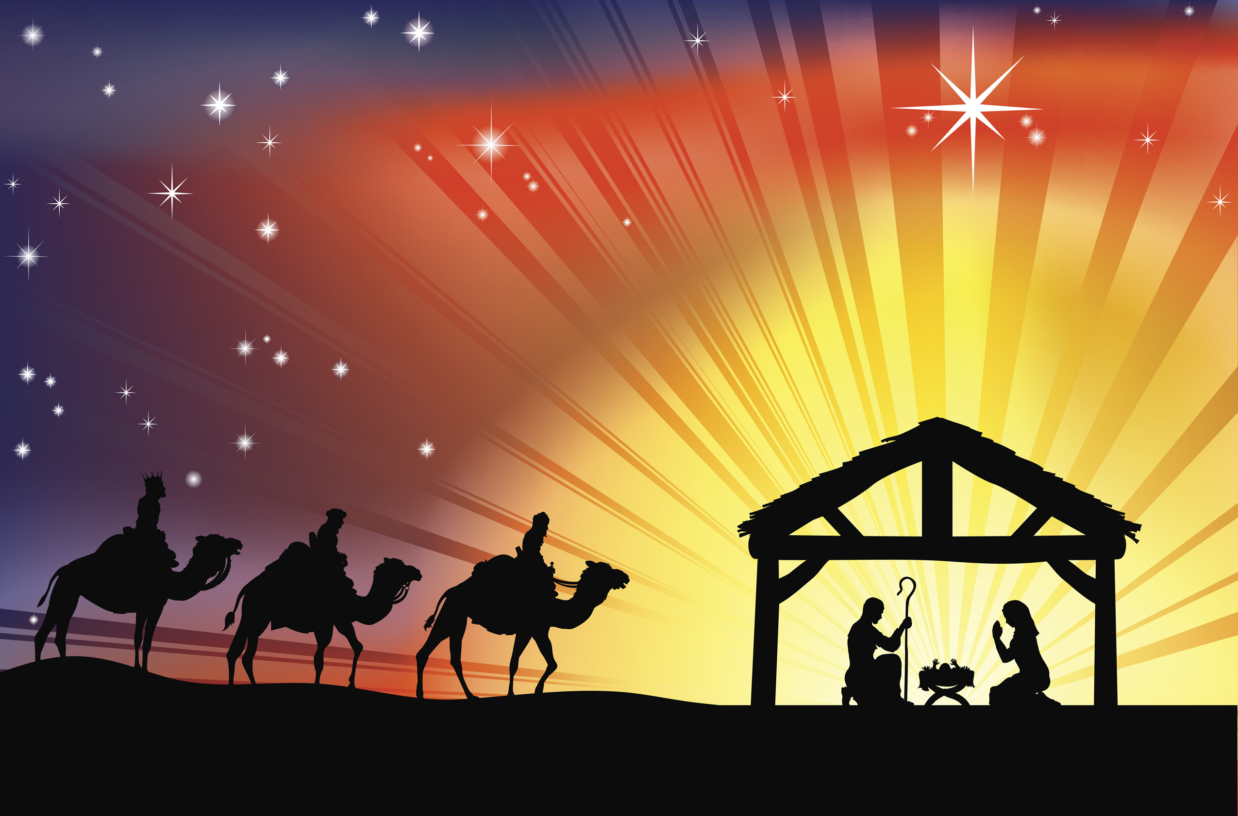 Merry Christmas Nativity Images Merry Christmas Cam7pr - Christmas Nativity Background - HD Wallpaper 