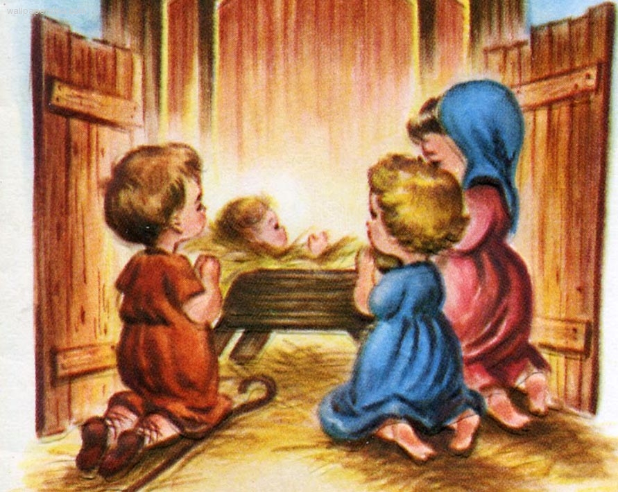 08p 1939 Nativity Scene - Jesus In The Stable - HD Wallpaper 