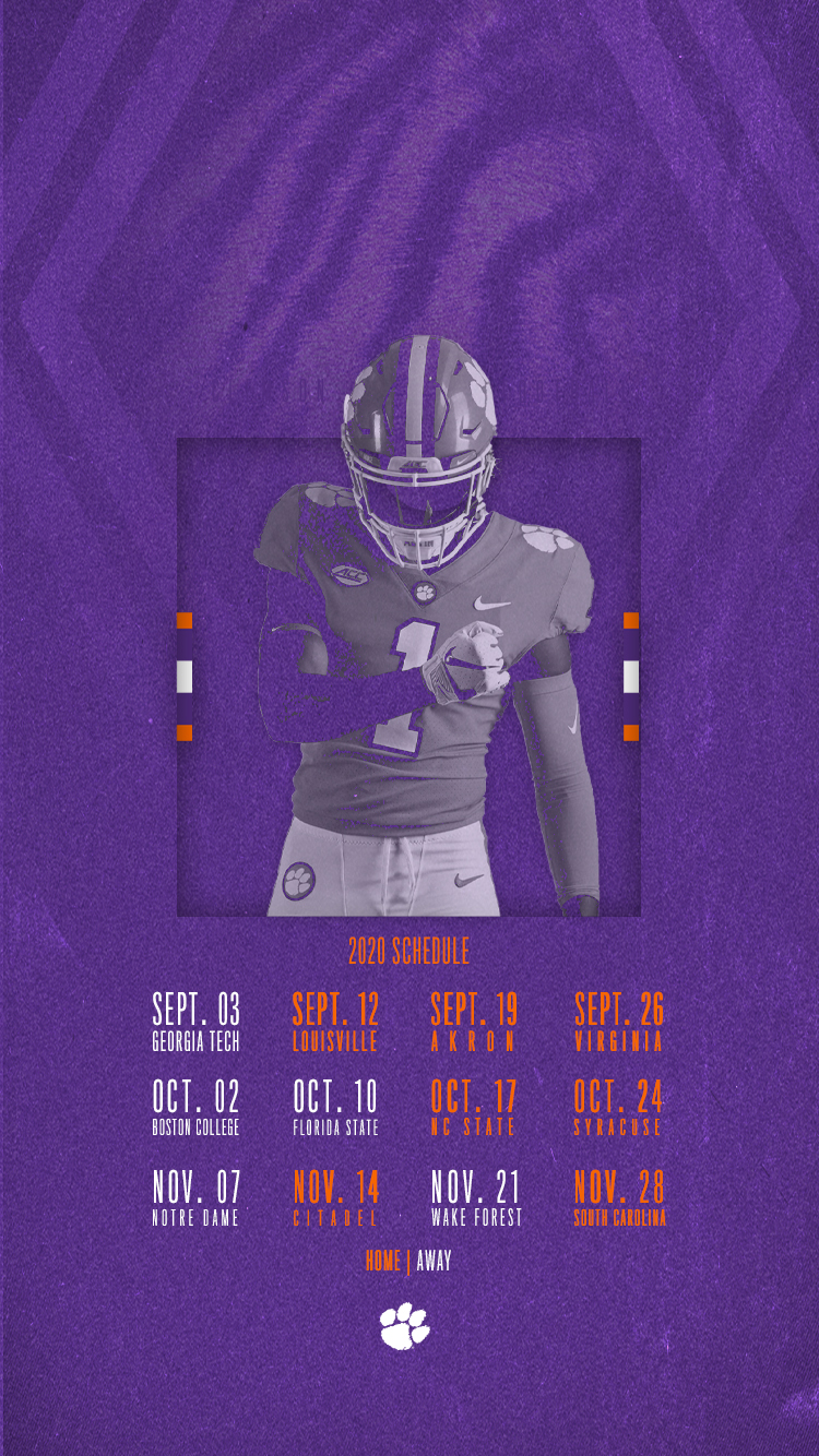 Clemson Tigers Football Schedule 2020 750x1334 Wallpaper Teahub Io