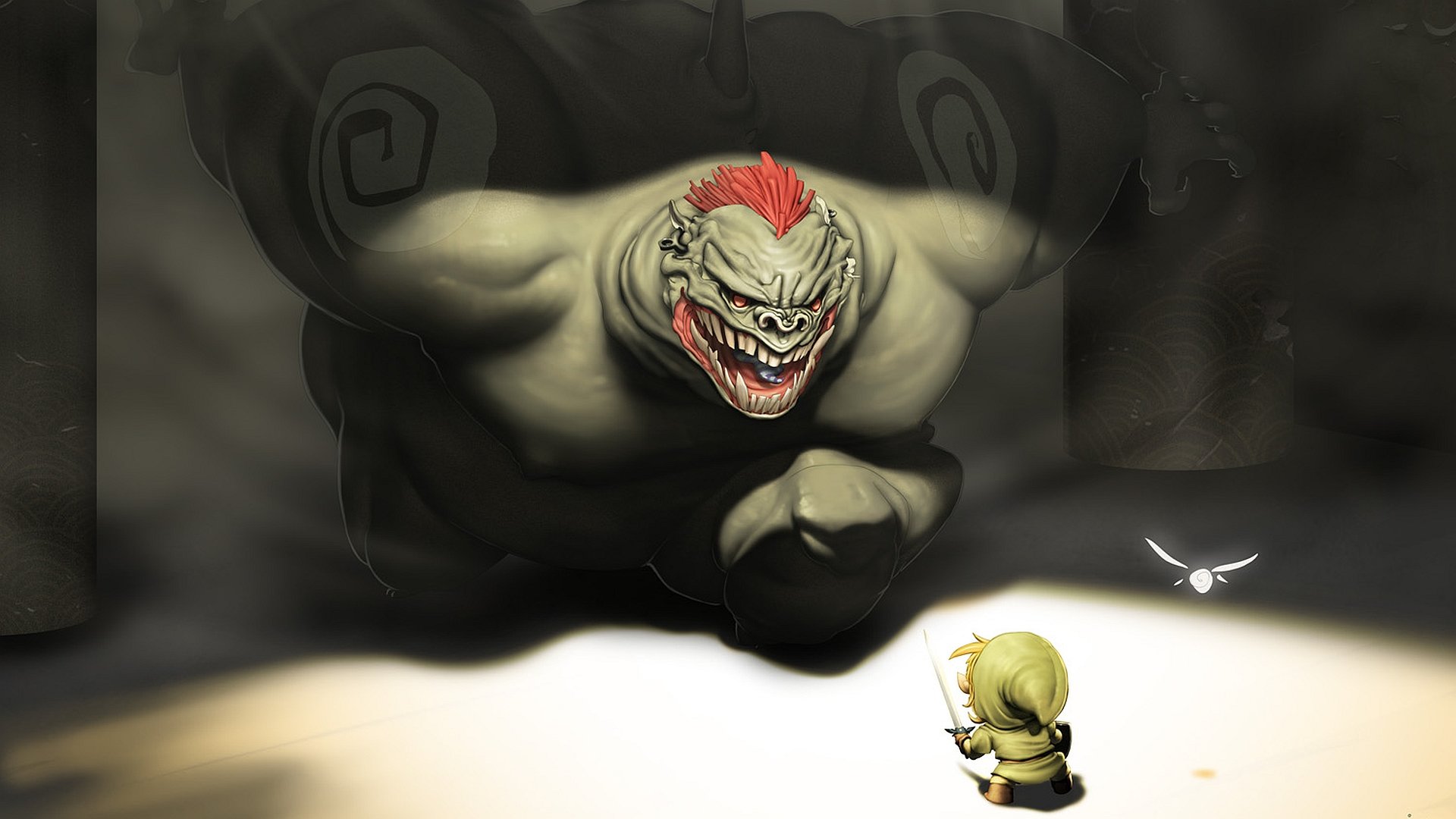 Free The Legend Of Zelda - Link Vs Ganon Art - HD Wallpaper 
