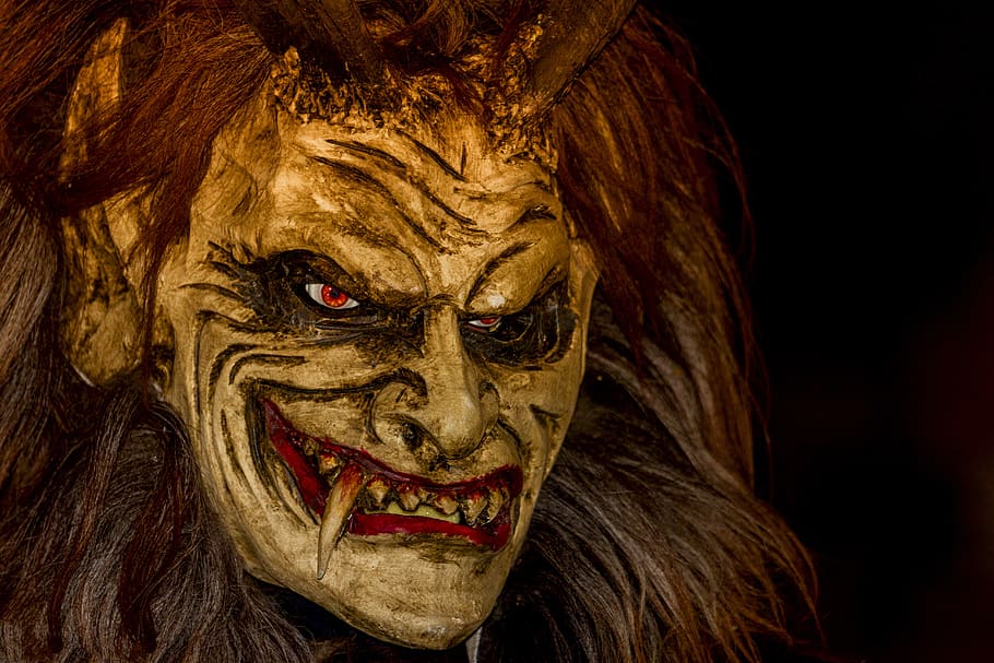 Krampus, Mask, Customs, Austria, Advent, Devil, Angry, - HD Wallpaper 