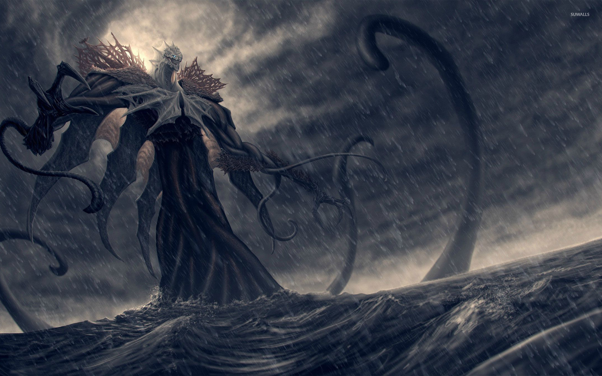 1080p Underwater Monster Art - HD Wallpaper 