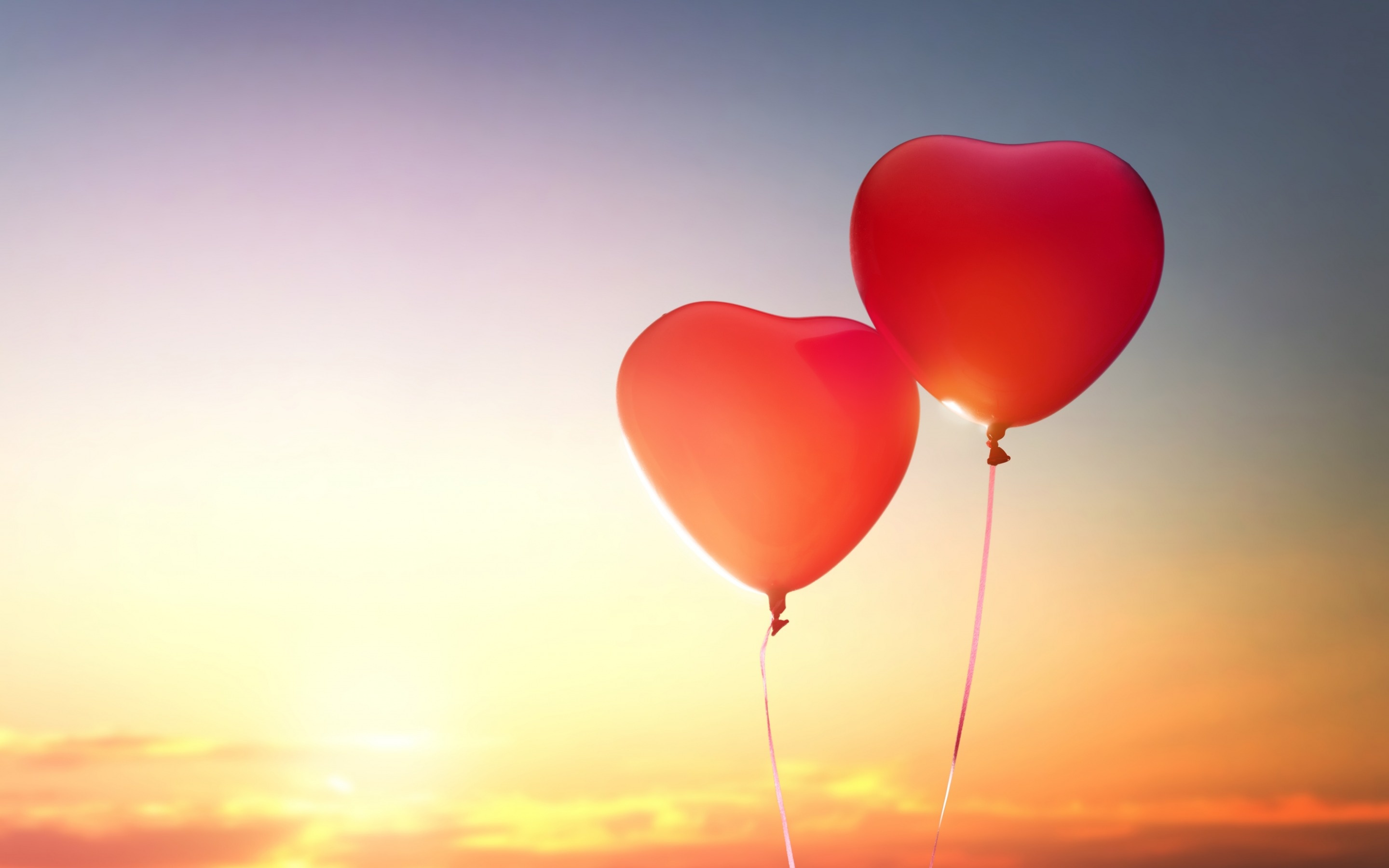 Romantic Heart Balloon Love - Love Balloon Wallpaper Hd - HD Wallpaper 