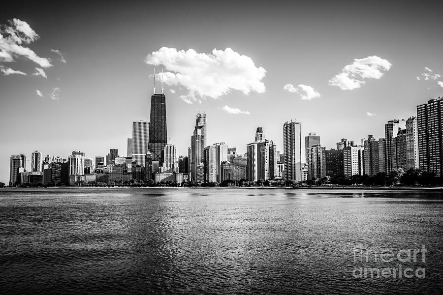 Black And White Cityscapes Chicago - HD Wallpaper 