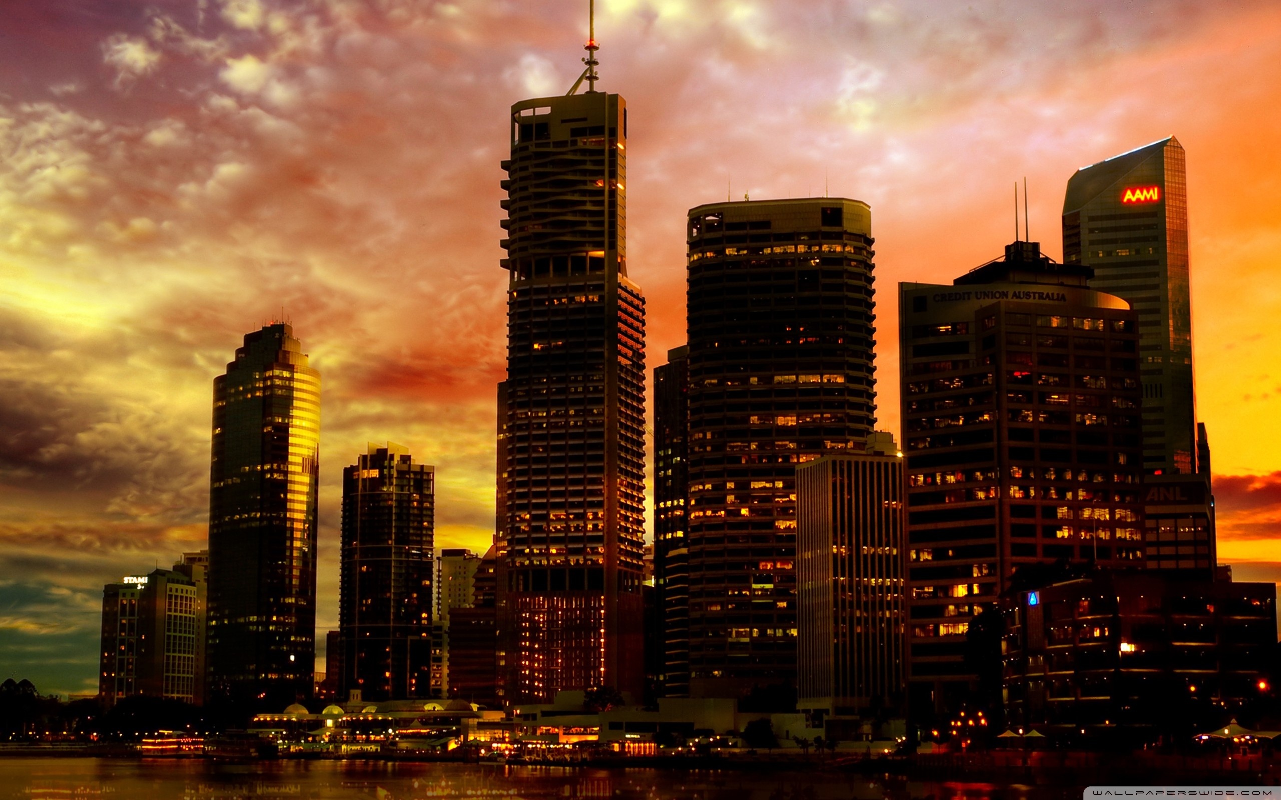 Sunset City Background - HD Wallpaper 