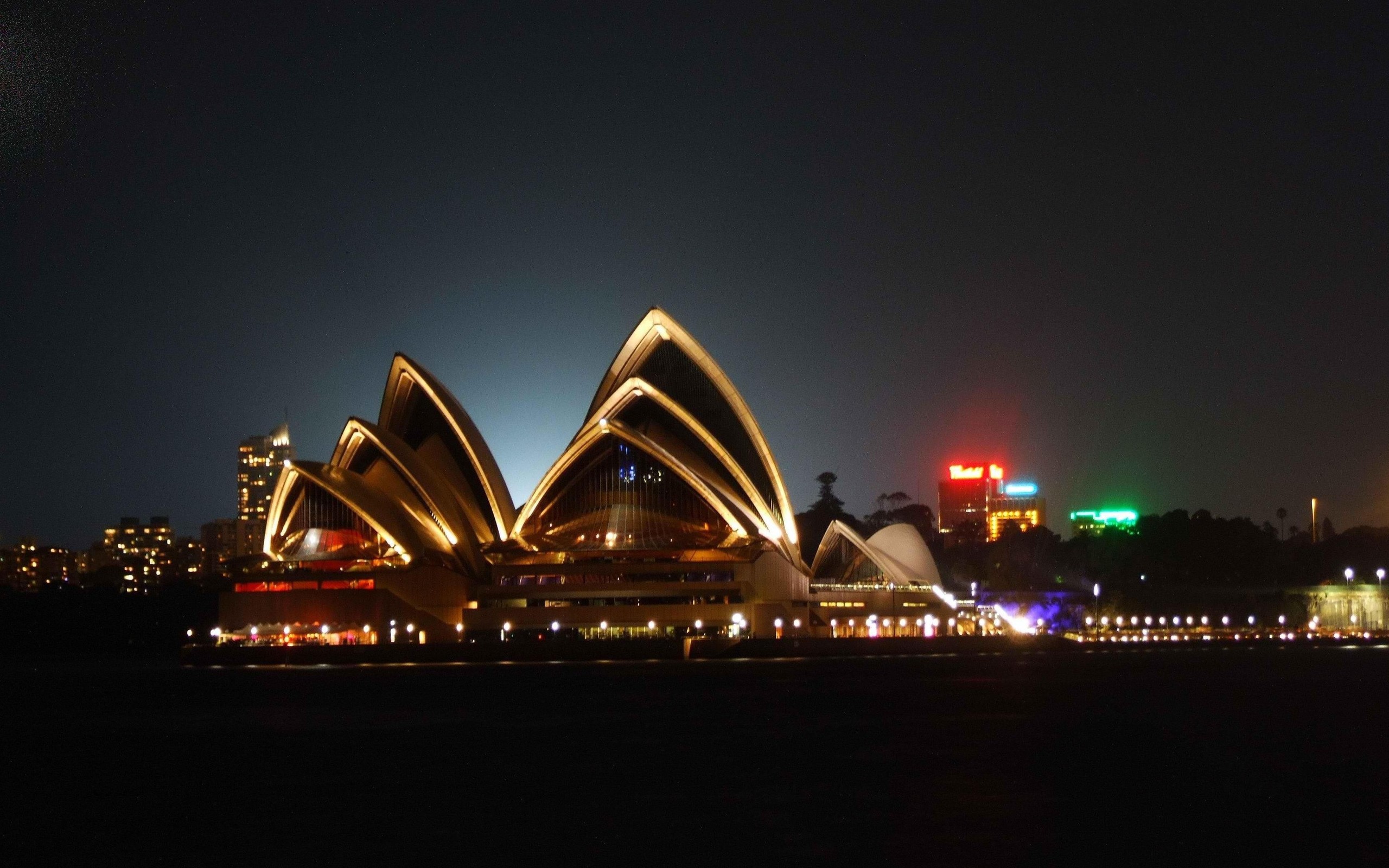 Sydney Opera House Australia Wallpaper Hd - Night Wallpaper Hd Australia - HD Wallpaper 