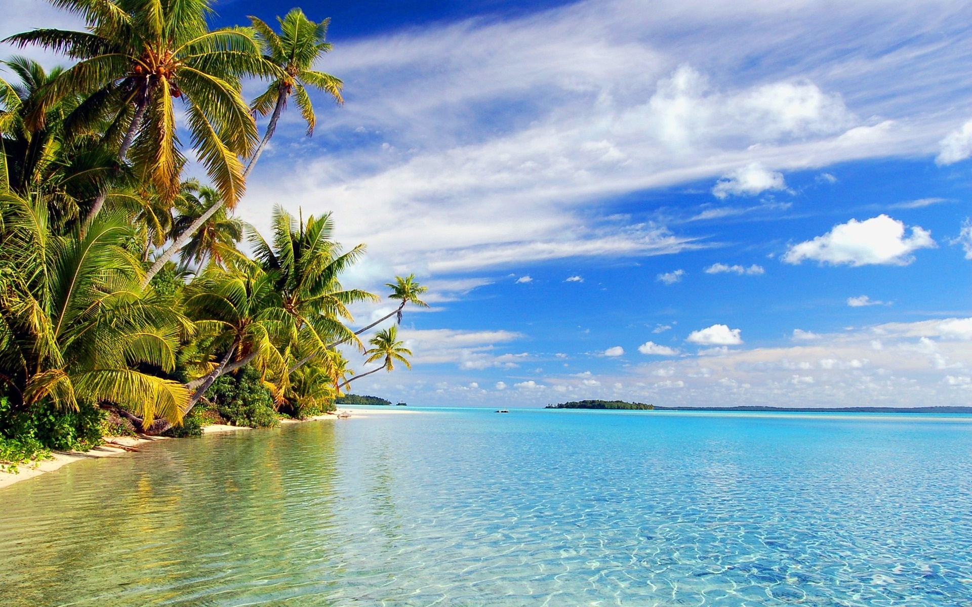 Tropical Island Beach - HD Wallpaper 