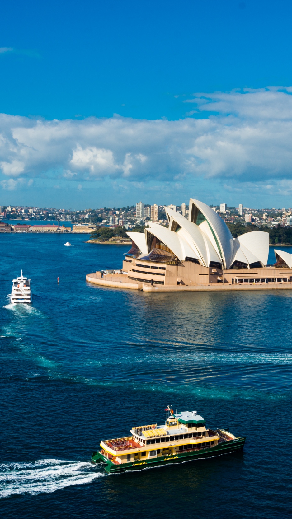 Wallpaper Sydney Opera House, Theater, Harbor, Ships, - Sydney Opera House - HD Wallpaper 