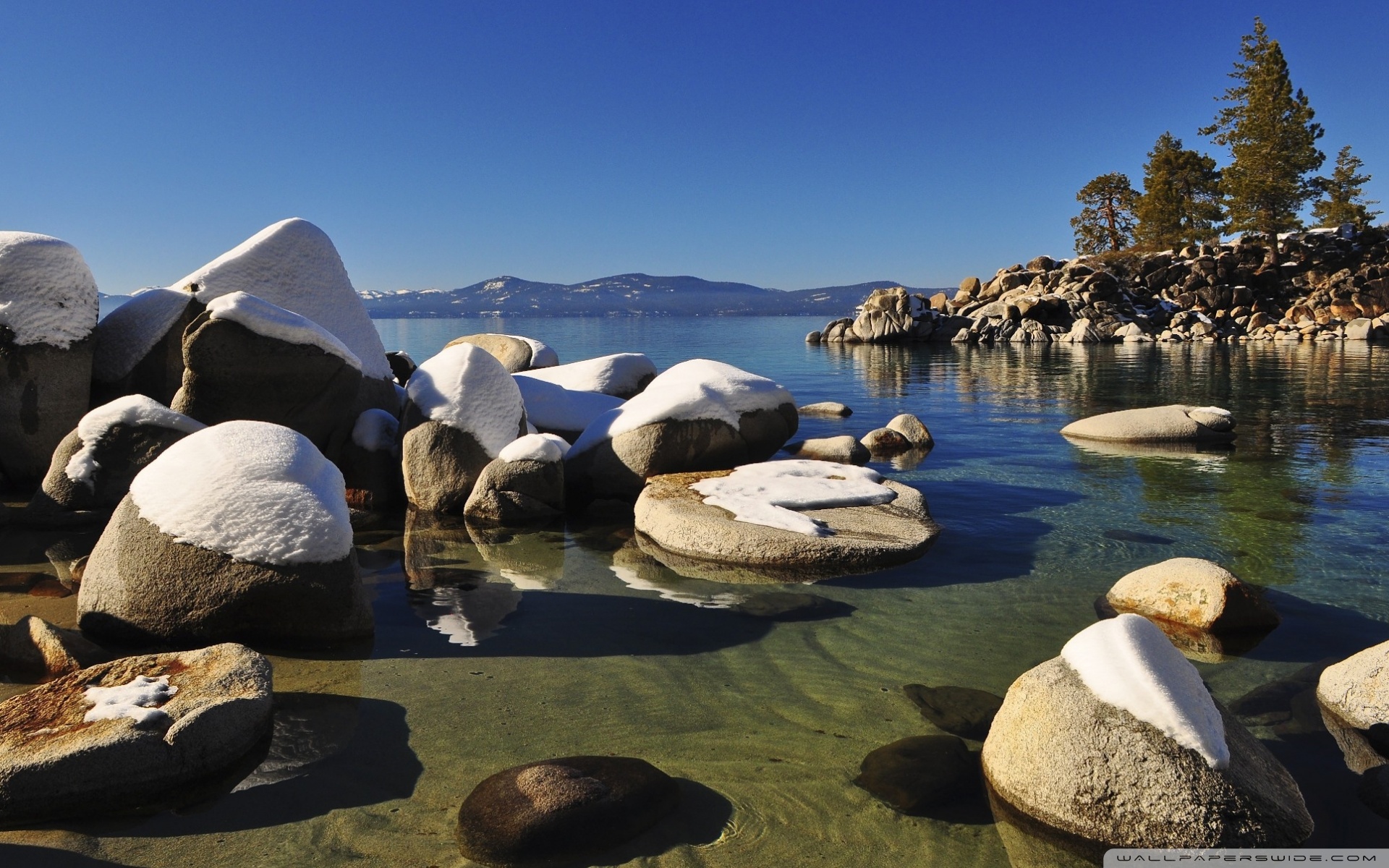 Lake Tahoe Free Wallpaper - Lake Tahoe Nevada - HD Wallpaper 