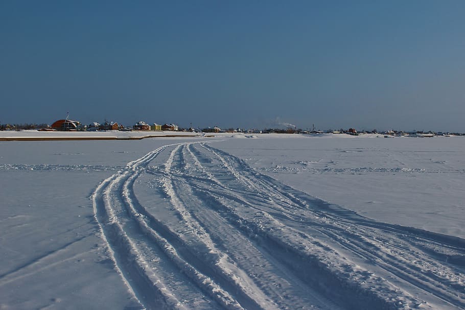 Siberia, Winter, Frost, Road, Track, Traces, Snow, - Siberia - HD Wallpaper 