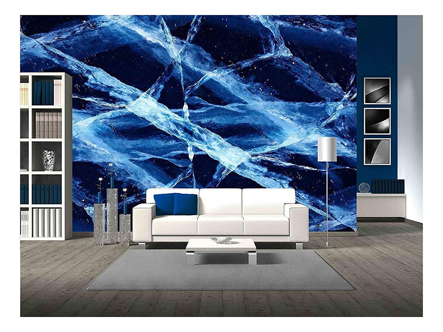 Texture Of Ice Of Baikal Lake In Siberia - Black Hole Wall Mural - HD Wallpaper 