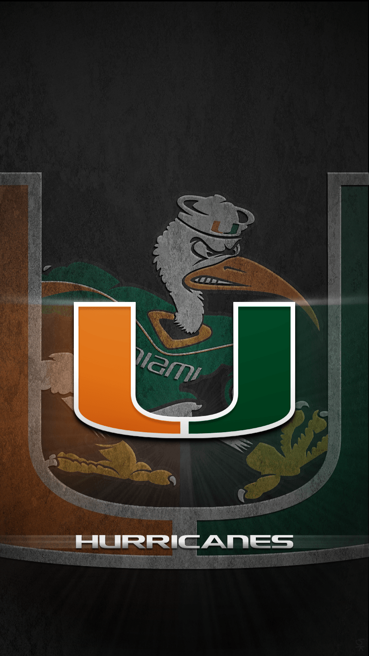 Miami Hurricanes Iphone Wallpaper - University Of Miami Hurricanes Badass Logo - HD Wallpaper 