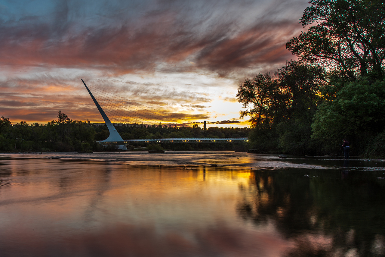 Sundial Bridge Sunrise - 1280x853 Wallpaper - teahub.io
