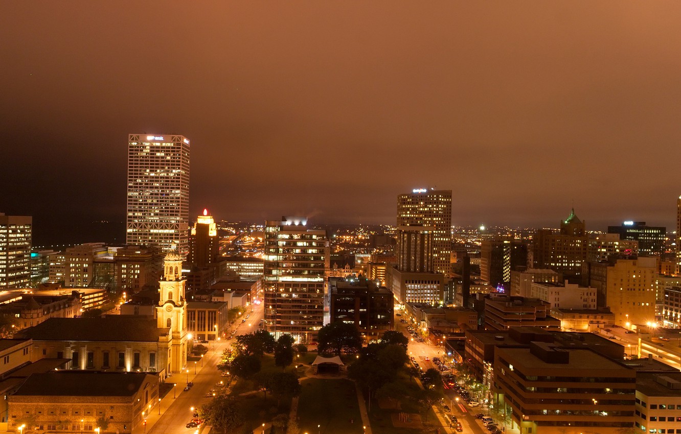 Photo Wallpaper City, The City, Usa, Wisconsin, Milwaukee - HD Wallpaper 
