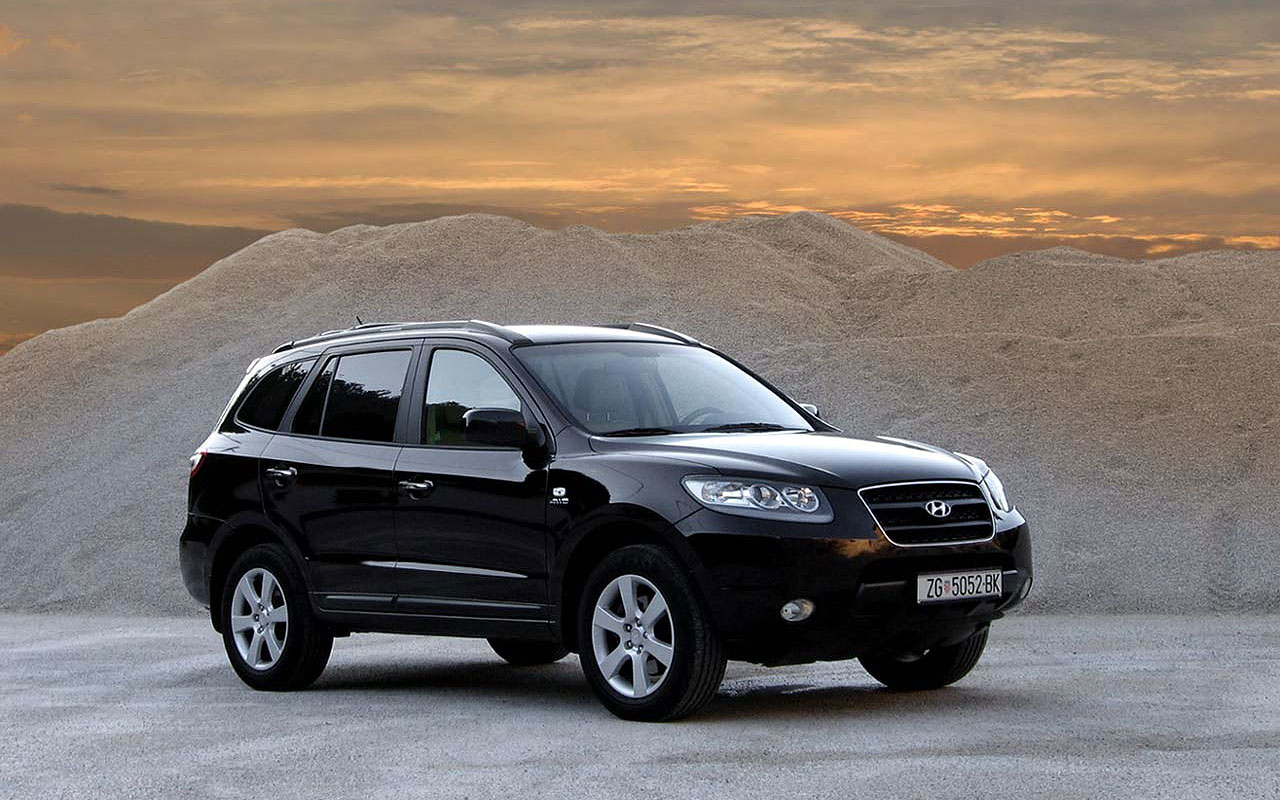 Black Hyundai Suv 2007 - HD Wallpaper 
