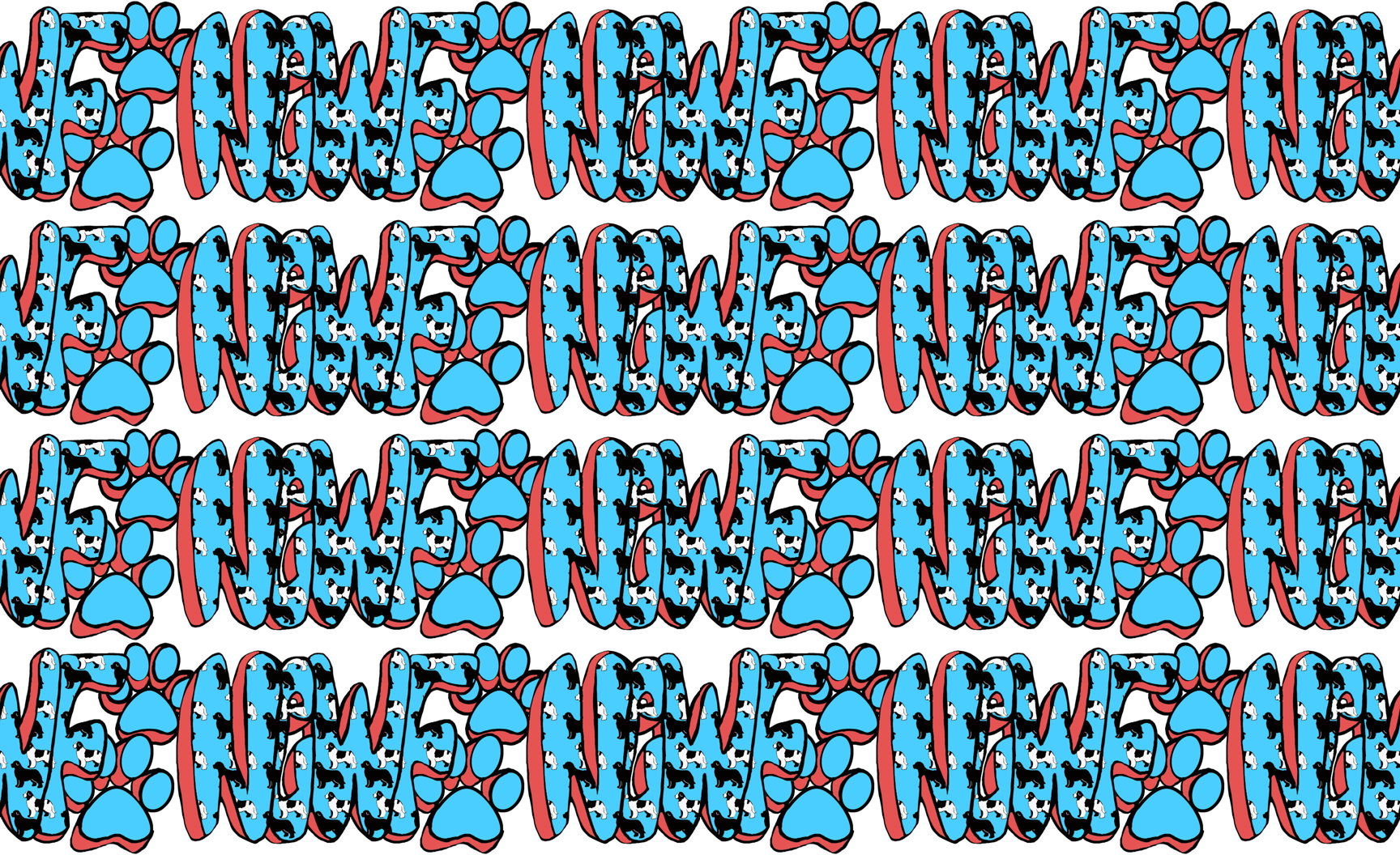 Newfoundland Dog Fabric, Wallpaper Gift Wrap - Art - HD Wallpaper 