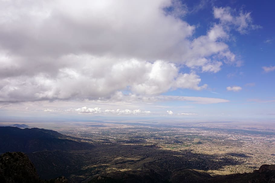 Albuquerque, United States, Clouds, Nature, Sky, New - Aerial Photography - HD Wallpaper 