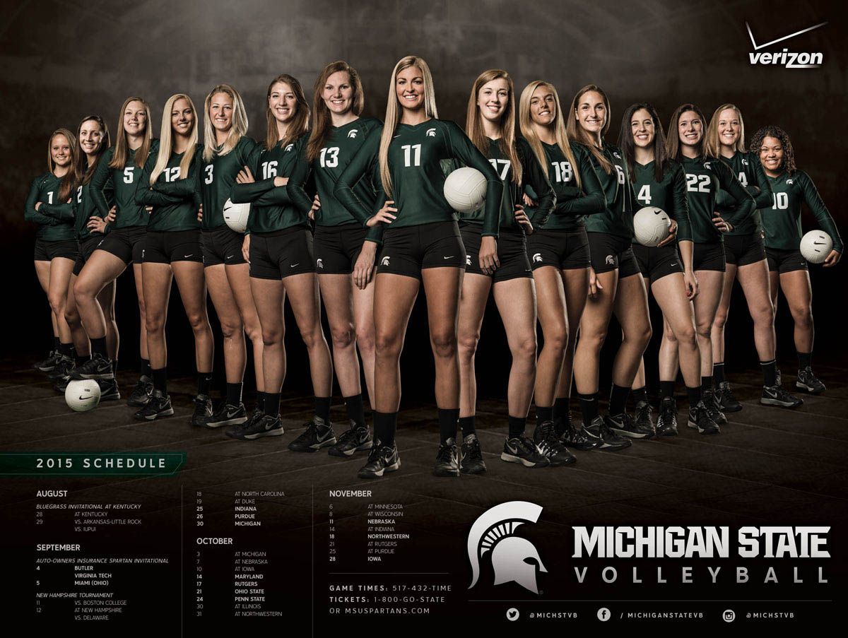 Michigan State Football - Volleyball Poster Swag - HD Wallpaper 