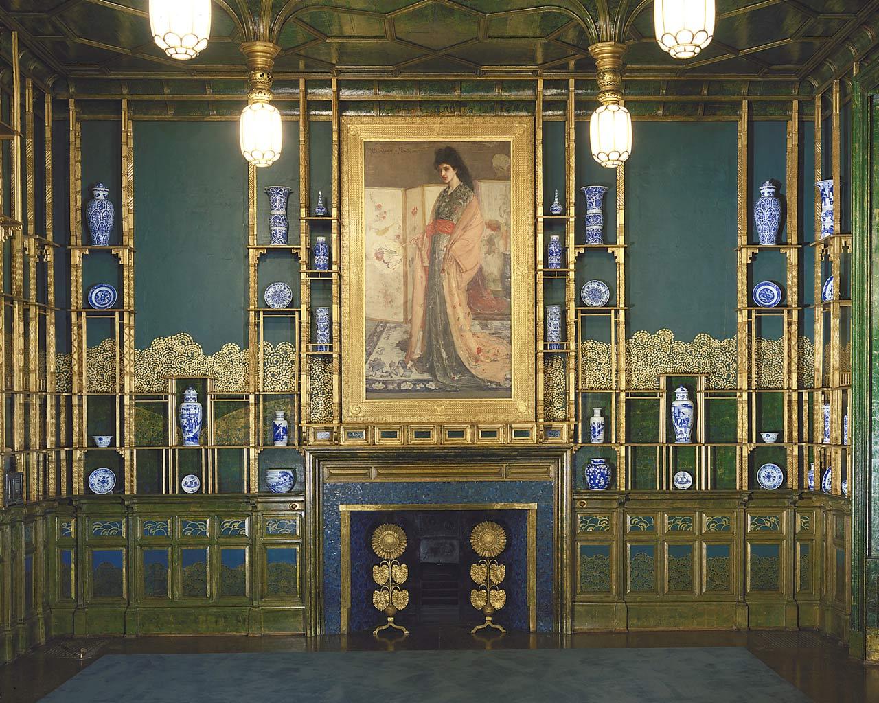 James Mcneill Whistler - James Abbott Mcneill Whistler Peacock Room - HD Wallpaper 