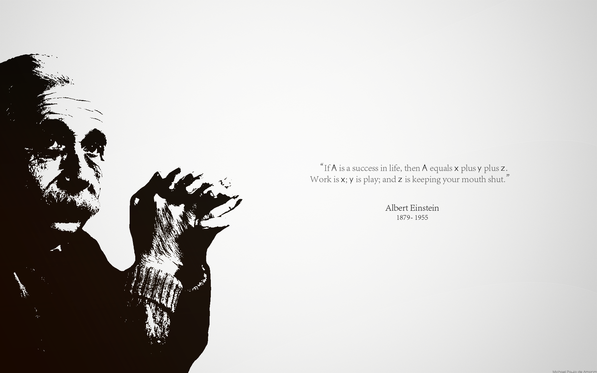 Einstein Quote On Minimalism - HD Wallpaper 