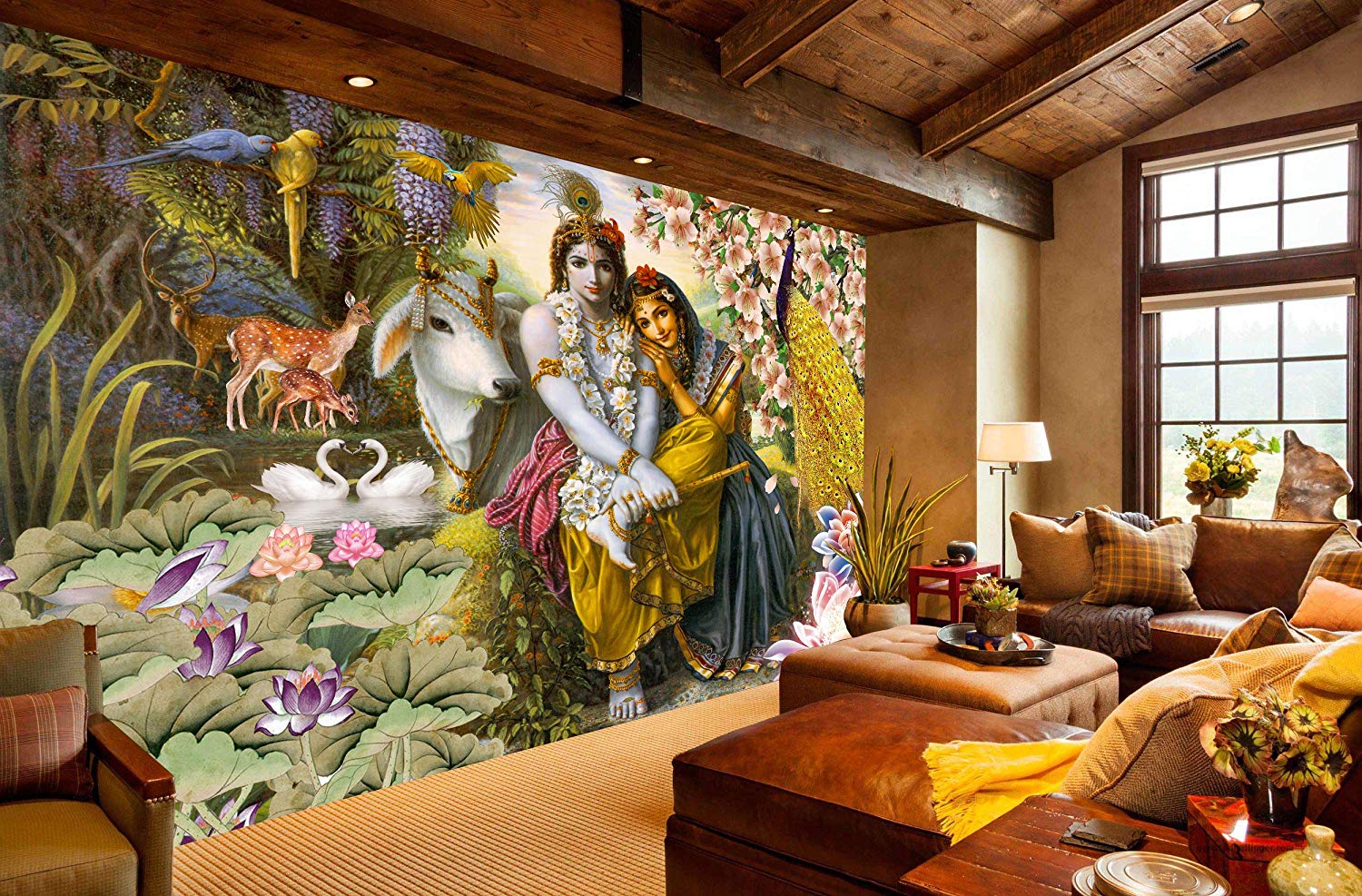 Envouge Self Adhesive Washable Sri Radha Krishna 3d - High Resolution Wallpaper  4k Ultra Hd 3d - 1500x987 Wallpaper 
