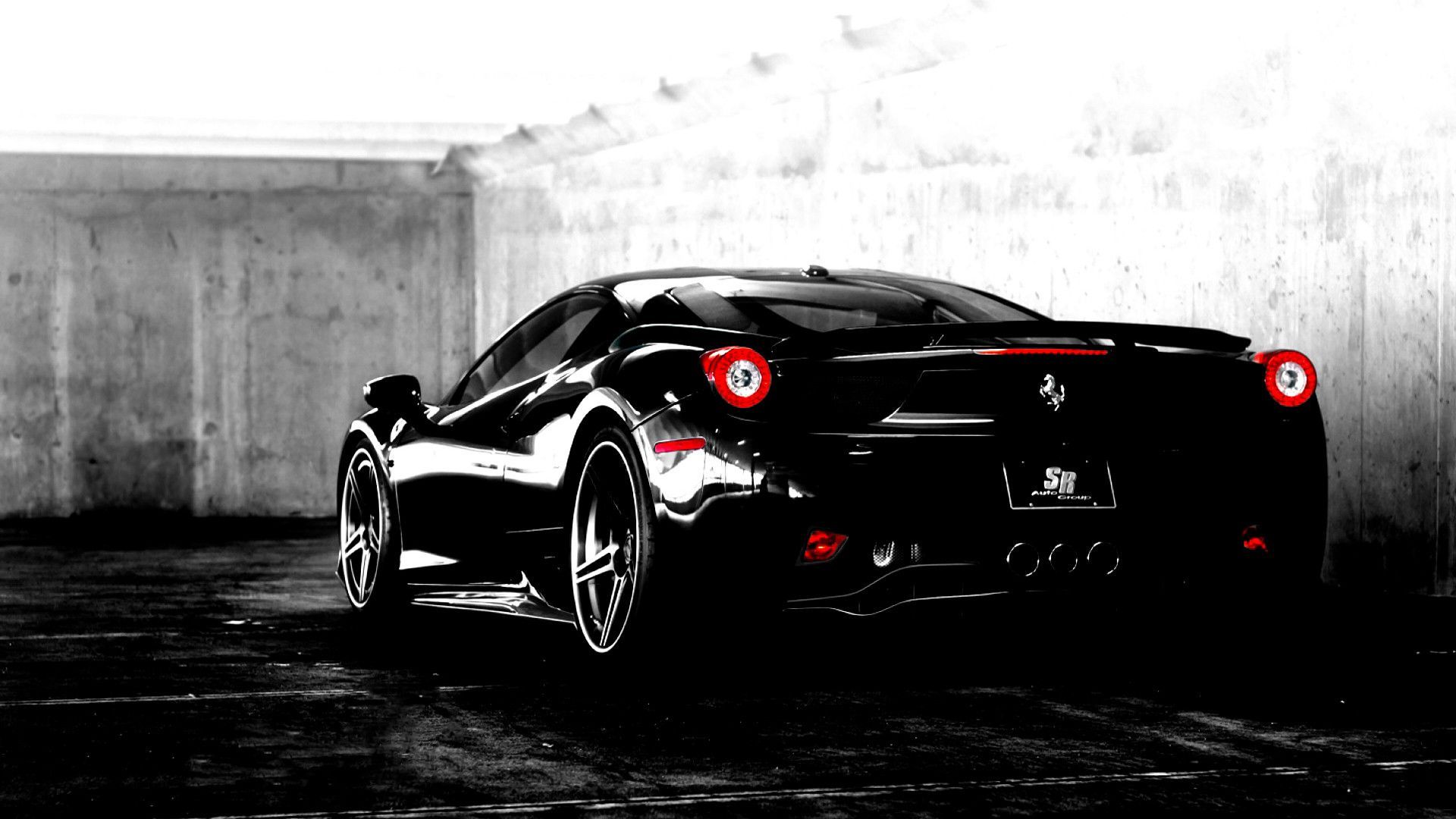 tour black and white ferrari