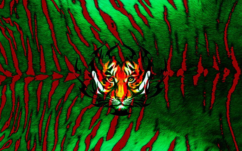 Bangladesh Flag Hd Quality Photos - Bangladesh Flag With Tigers - HD Wallpaper 