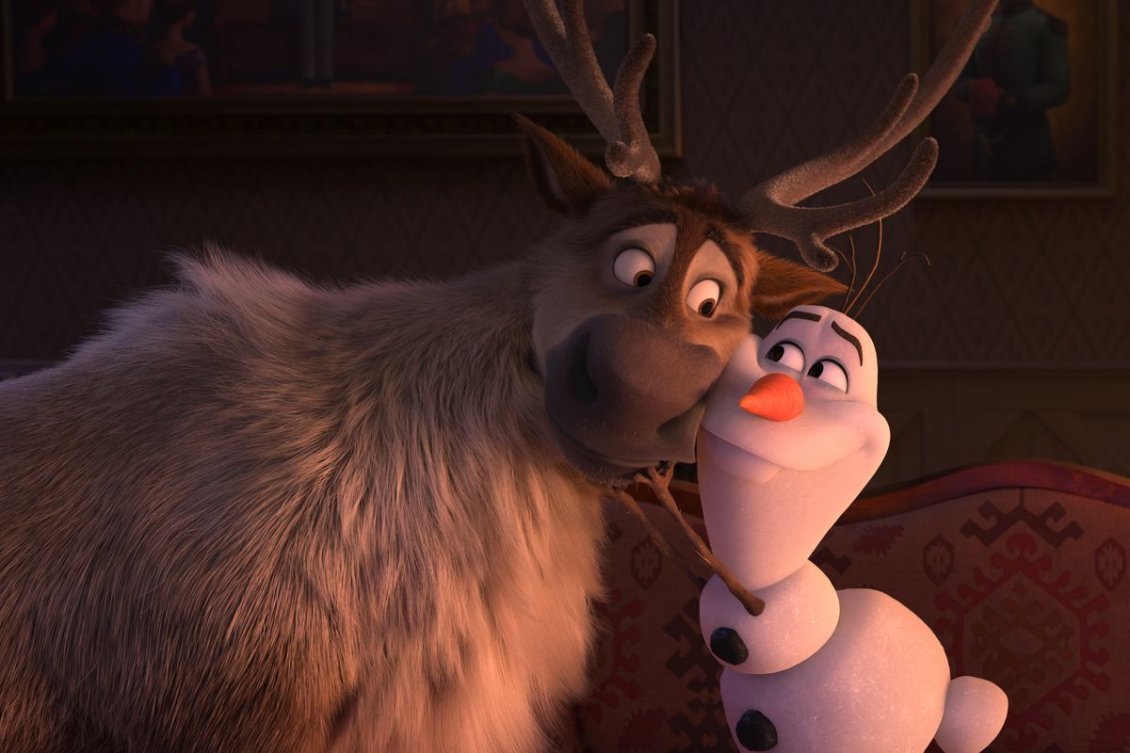 Download Wallpaper Best Friends Olaf And Reindeer From Frozen 2 Olaf