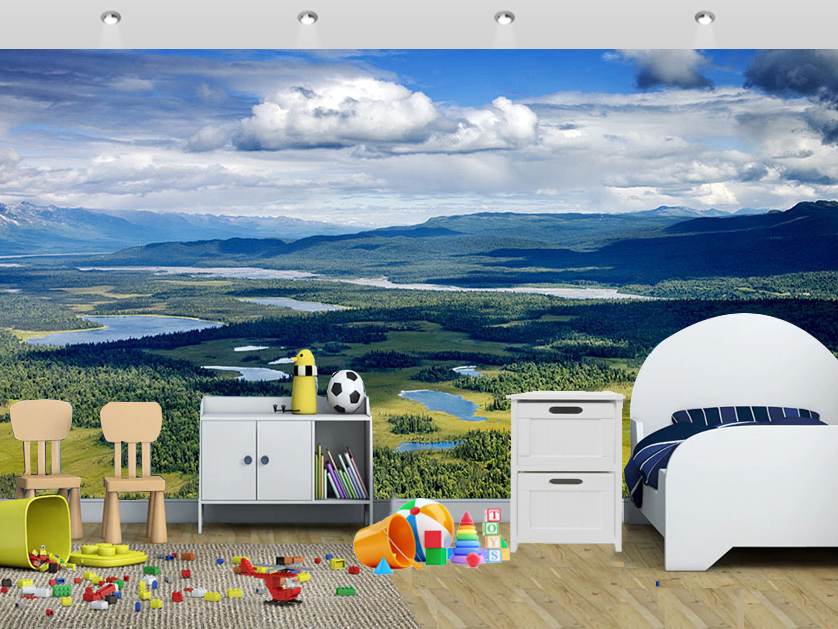 Best Quality Alaska Wall Mural Clouds And Land Wallpaper - Seamless Pattern Aztec Hd - HD Wallpaper 