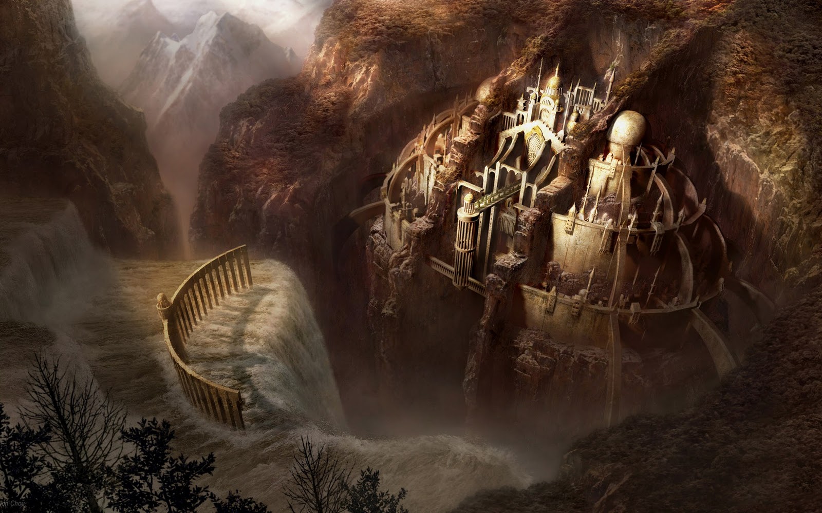 Knight, Medieval, Wallpaper Skyrim, Warrior, Bow, Arrow, - Castle On The Side Of A Mountain - HD Wallpaper 