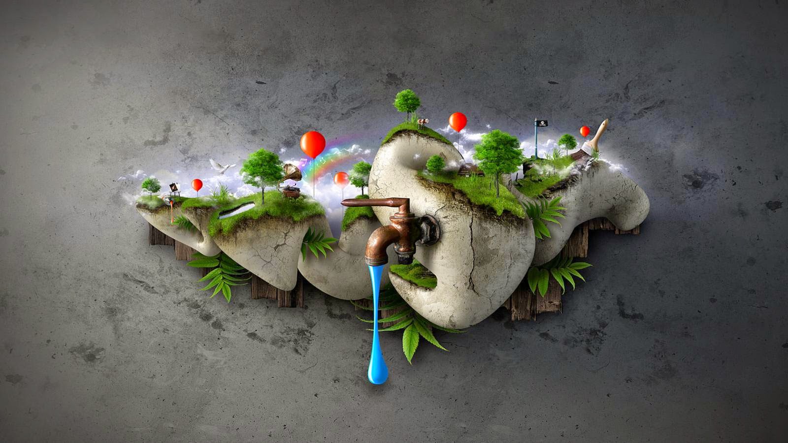 The Latest Wallpaper Trends For Summer - 3d Photoshop Art - HD Wallpaper 