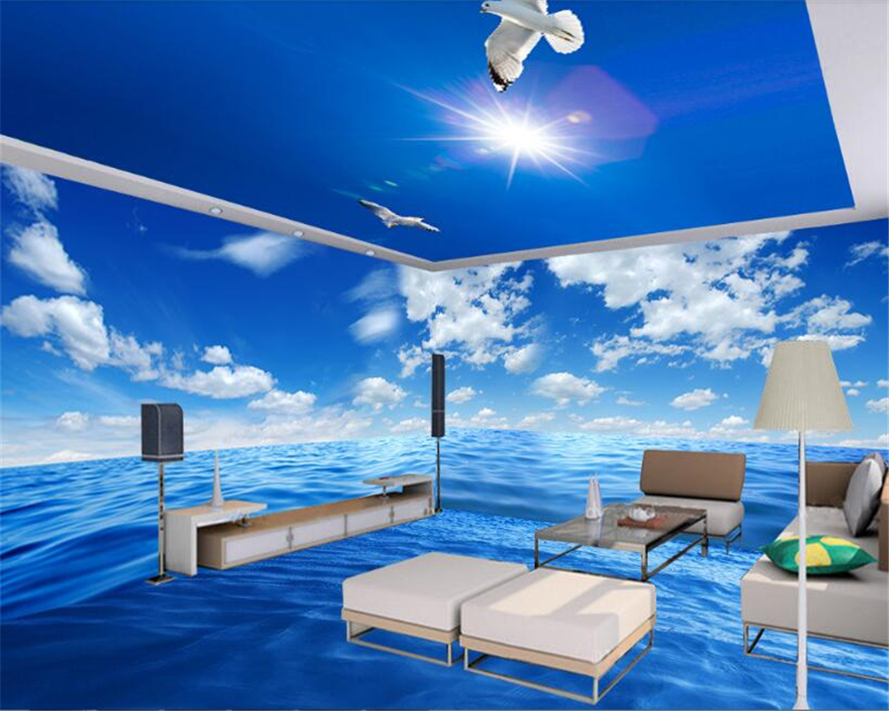 Ocean Wallpaper On Ceiling - HD Wallpaper 