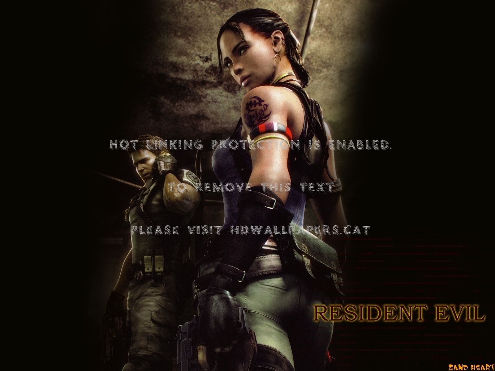 Resident Evil 5 Shooting Albert Wesker Jill - Sheva Alomar - HD Wallpaper 