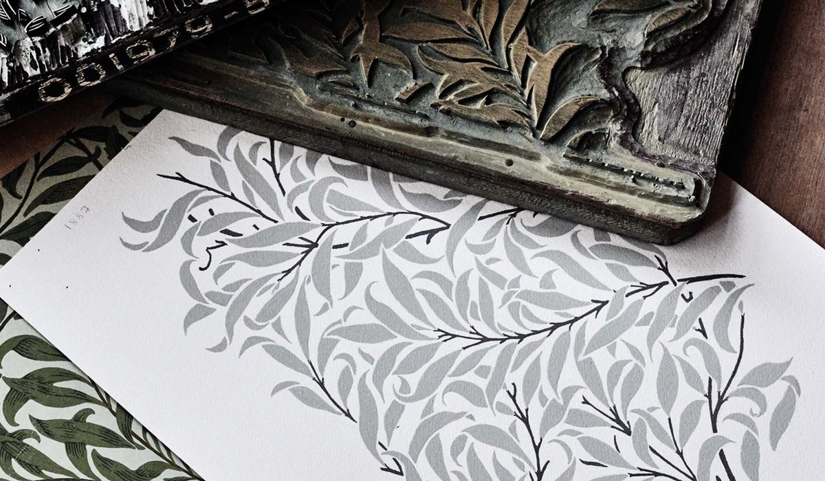 William Morris And Co Pure Archive Documents Willow - William Morris Repeat Woodblock - HD Wallpaper 